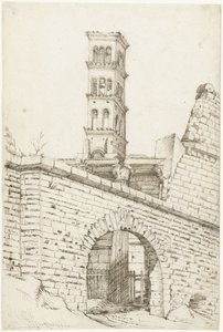 Templo de Marte Ultor e o Arco Pantani no Fórum de Augusto e a torre de San Basilio de Gerard ter Borch (I)