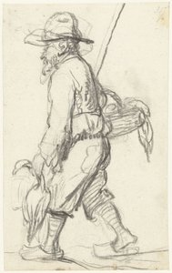 Caçador com um cesto de patos de Gerard ter Borch (II) (possibly)