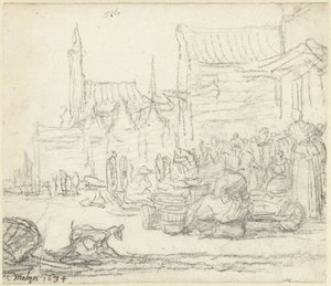 carretel de placa de mercado de Gerard ter Borch (II)