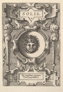 Busto de Sol cercado por cintas, da série 