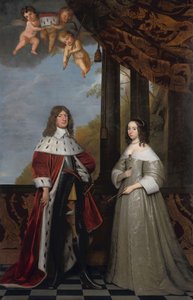 Retrato de Friedrich Wilhelm (1620-88), Eleitor de Brandemburgo, e sua esposa Louise Henriette (1627-67), Condessa de Orange-Nassau