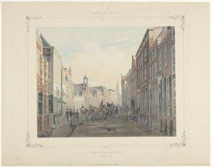 União de estudantes na Breedestraat em Leiden de Gerardus Johannes Bos