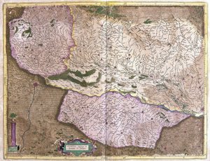 Alsace, norte da França (gravura de Gerardus Mercator