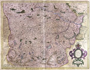 Baviera, Alemanha (gravura de Gerardus Mercator