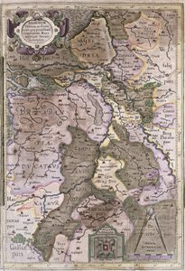 Holland and Brabant, Bélgica (gravura de Gerardus Mercator