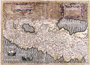 Terra Santa e Palestina (gravura de Gerardus Mercator