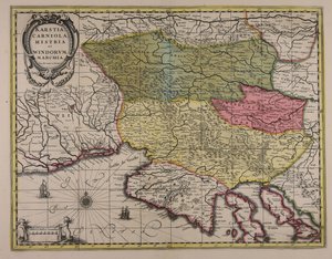 Karstia, Carniola, Histria et Windorum marchia de Gerardus Mercator