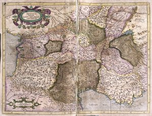 Limousine, Languedoc, Auvergne, Borgonha e Provença, sul da França de Gerardus Mercator