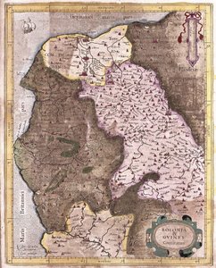 A costa de Berck a Gravelines, Bélgica (gravura de Gerardus Mercator