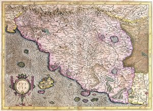Toscana, Itália (gravura de Gerardus Mercator