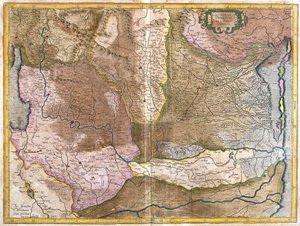 Verona, Vicenza e Pádua, Itália (gravura de Gerardus Mercator