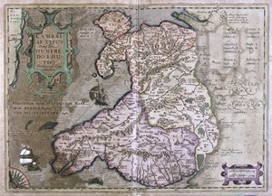 País de Gales, Grã-Bretanha (gravura de Gerardus Mercator