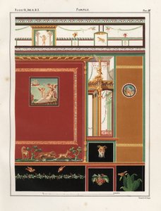 Ariadne vê o barco de Teseu partir da ilha de Naxos. Mural de um triclínio numa loja/habitação em Regio IX.II.5, Pompeia. Cromolitografia de Victor Steeger a partir de uma ilustração de Geremia Discanno de Emile Presuhn (1844-1878) The Most Beau
