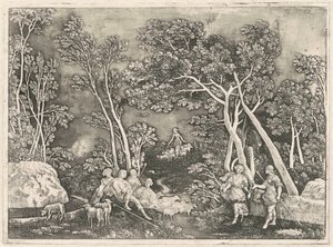 Ninfas em uma paisagem de Gerhard Janssen