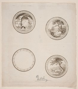Quatro vinhetas para as fábulas de La Fontaine de Gerhard Ludvig Lahde
