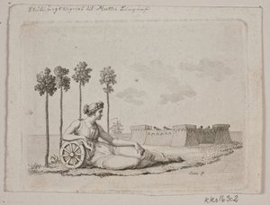 Mulher deitada pelo forte de Gerhard Ludvig Lahde