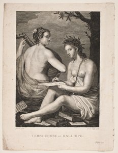 Terpsichore e Kalliope de Gerhard Ludvig Lahde