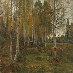 Bétulas no outono de Gerhard Munthe