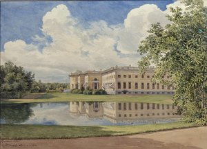 O Palácio de Alexandre em Tsarskoye Selo, 1831 de Gerhard Wilhelm Reutern von