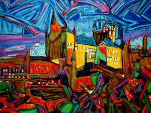 Castelo Mágico, 2022 (óleo sobre tela) de Gerhardt Isringhaus