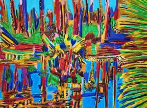 Estuario Abstrato II, .2018 (óleo sobre tela)