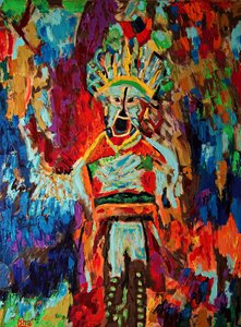 Xamã Inca, 2019 (óleo sobre tela)