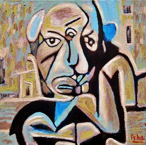 Pequeno Picasso, 2022 (óleo sobre tela) de Gerhardt Isringhaus