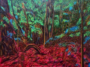 Selva mexicana, 2019 (óleo sobre tela) de Gerhardt Isringhaus