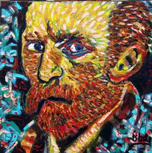 San VanGogh,2021, óleo sobre tela de Gerhardt Isringhaus