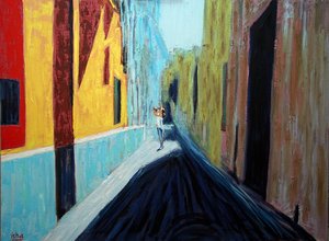 Senorita Selfie en Sol, 2020 (óleo sobre tela) de Gerhardt Isringhaus
