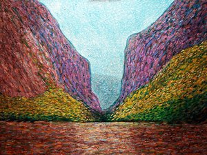 Sumidero Canyon,2019 (óleo sobre tela) de Gerhardt Isringhaus