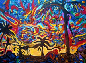 Visão Tarahumara,2023, óleo sobre tela de Gerhardt Isringhaus