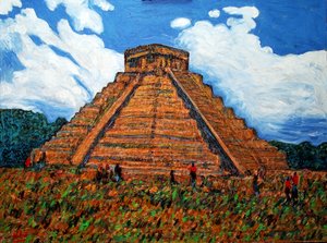 Templo dos Guerreiros,2019 (óleo sobre tela) de Gerhardt Isringhaus