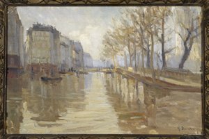 Quai Montebello (inundações de 1910) de Germain Eugene Bonneton