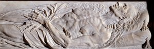 Elementos do monumento funerário de Valentine Balbiani (1518-1572), esposa de René de Birague. Baixo relevo em mármore