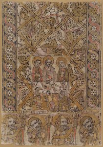 Um pano de púlpito com as Bodas de Caná de German 15th Century