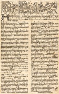 Calendário com a Natividade e Adoração de German 15th Century