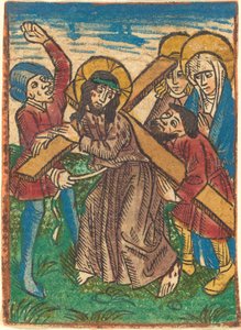 Cristo carregando a cruz de German 15th Century