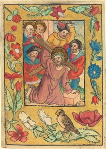 Cristo carregando a cruz de German 15th Century