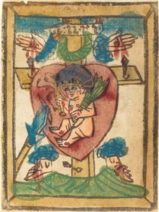 Menino Jesus no Sagrado Coração de German 15th Century