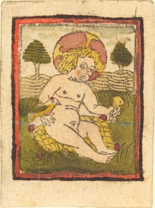 Menino Jesus com pássaro de German 15th Century