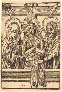 Cristo entre Maria e João de German 15th Century