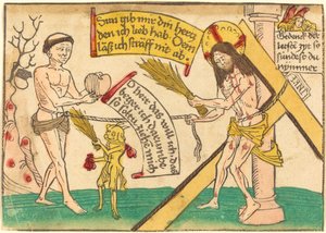 Jesus atraindo os fiéis ao coração de German 15th Century