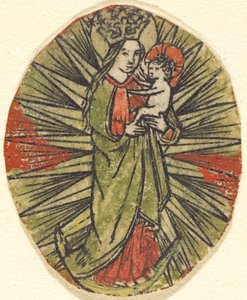 Madonna e criança de German 15th Century
