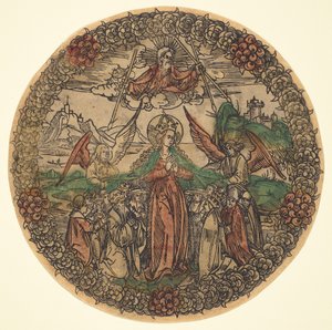 Madonna em uma coroa de rosas