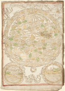 Mapa do mundo de German 15th Century