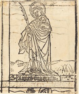 Santa Inês [verso] de German 15th Century