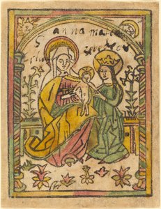 Santa Ana com a Madona e o Menino de German 15th Century