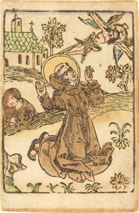 São Francisco Recebendo os Estigmas de German 15th Century