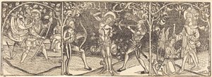 Santos Cristóvão, Sebastião e Roche de German 15th Century